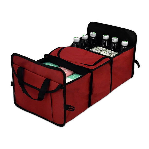 Car Trunk Cargo Storage Bag Organizer Foldable Holder Bin Box Cooler Grocer V7G3